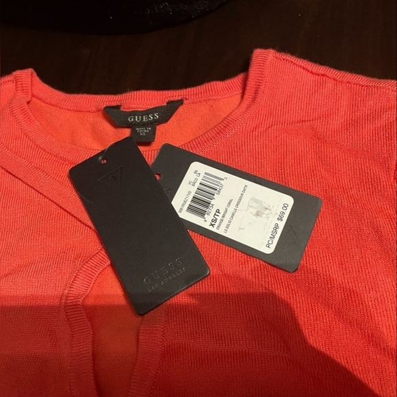 NWT GUESS cut out Rayon Viscose Sexy Knit Sweater top - Picture 3 of 7